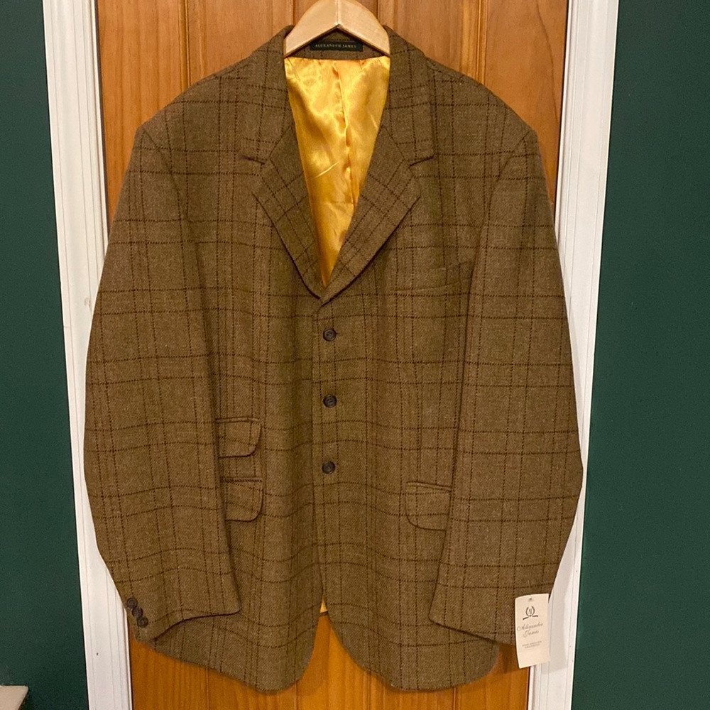 NWT Alexander James Hunt Blazer made in the UK size 48. Exquisite 100% wool